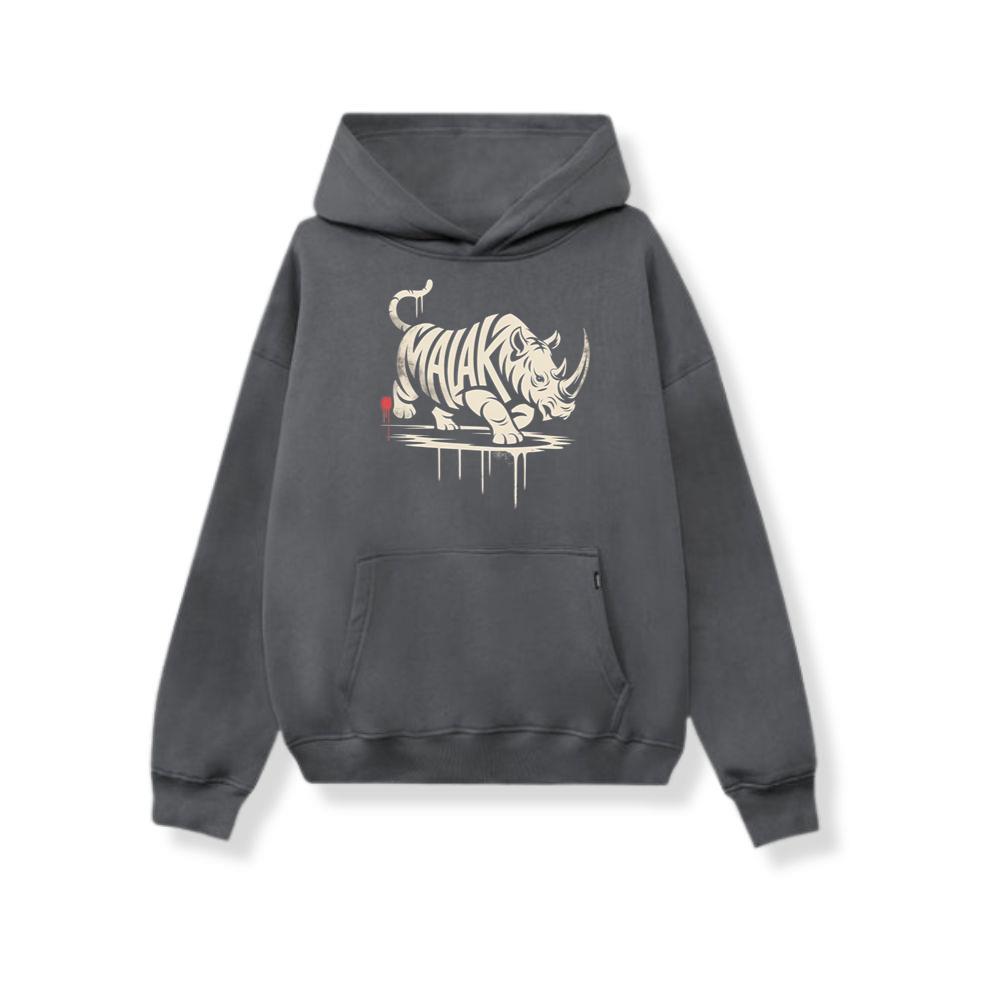 Malak Rhino Retro Horror Graphic Hoodie Somoslasia
