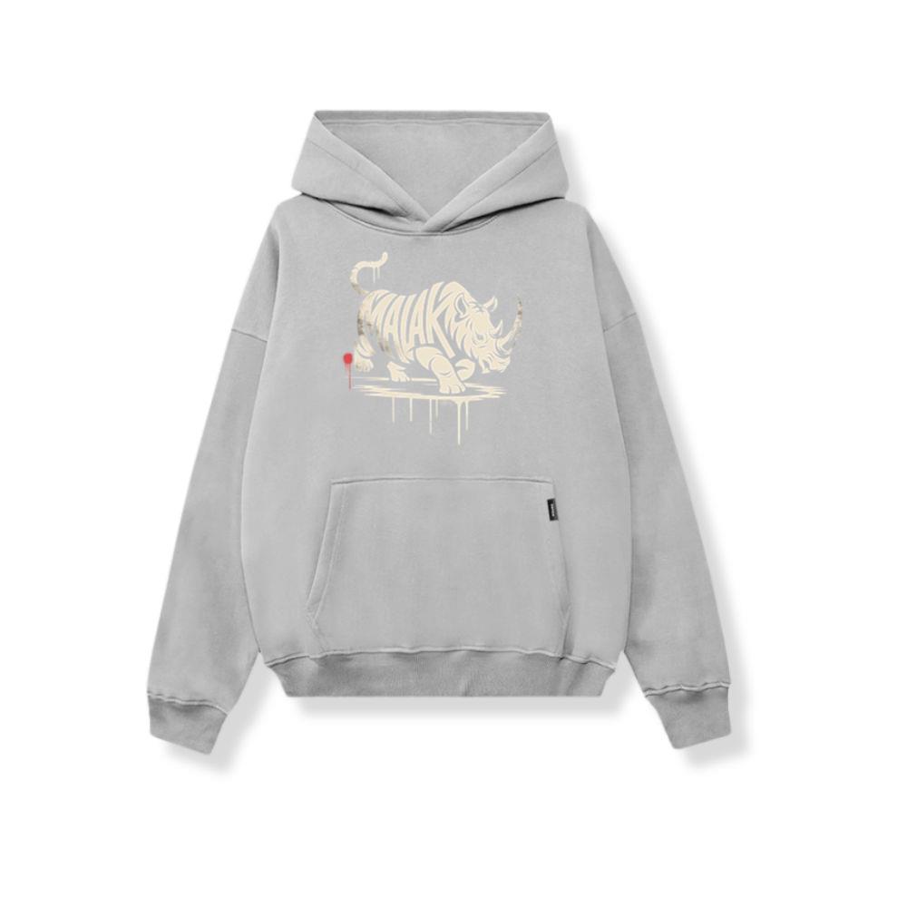 Malak Rhino Retro Horror Graphic Hoodie - Image 3