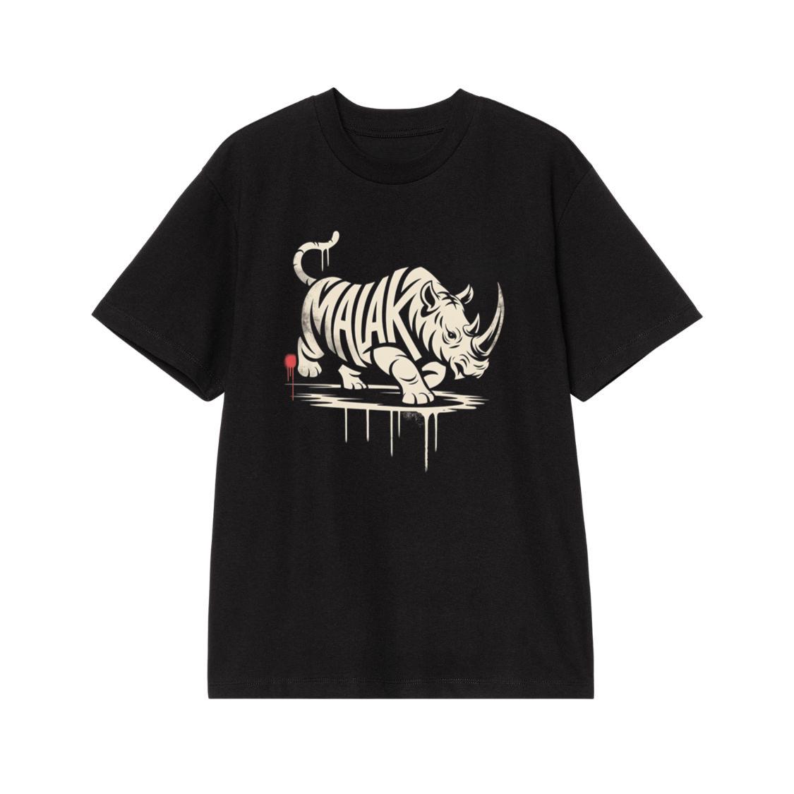 Malak Rhino Retro Horror Graphic T-Shirt