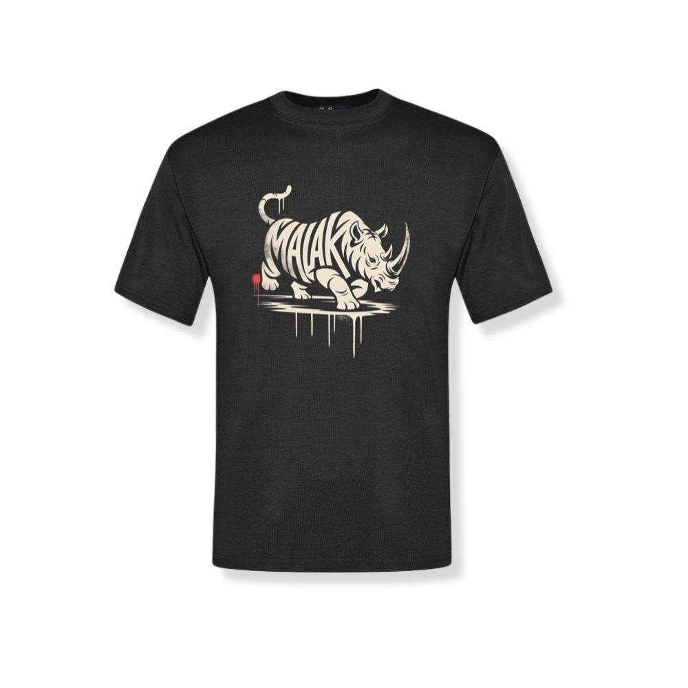 Malak Rhino Retro Horror Graphic T-Shirt