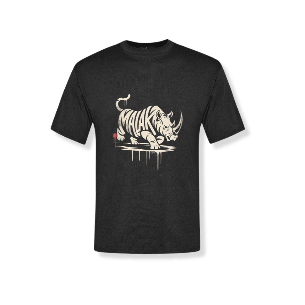 Malak Rhino Retro Horror Graphic T-Shirt