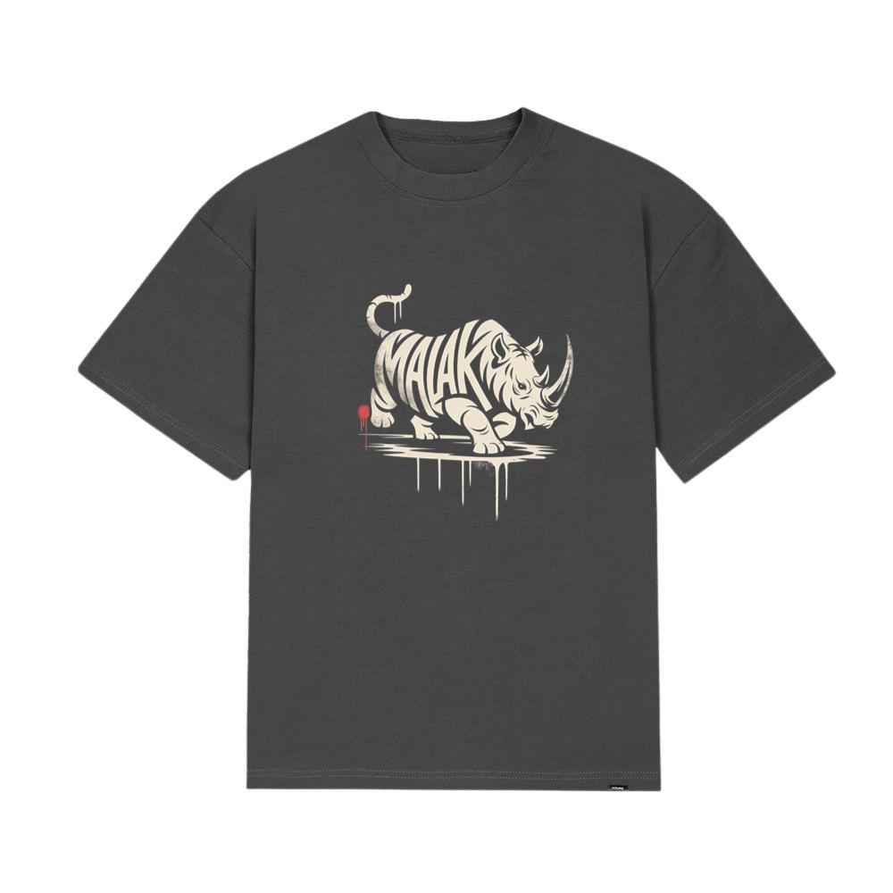 Malak Rhino Retro Horror Graphic T-Shirt - Image 3