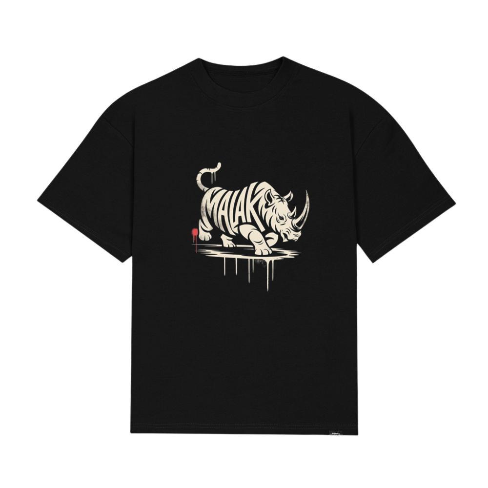 Malak Rhino Retro Horror Graphic T-Shirt