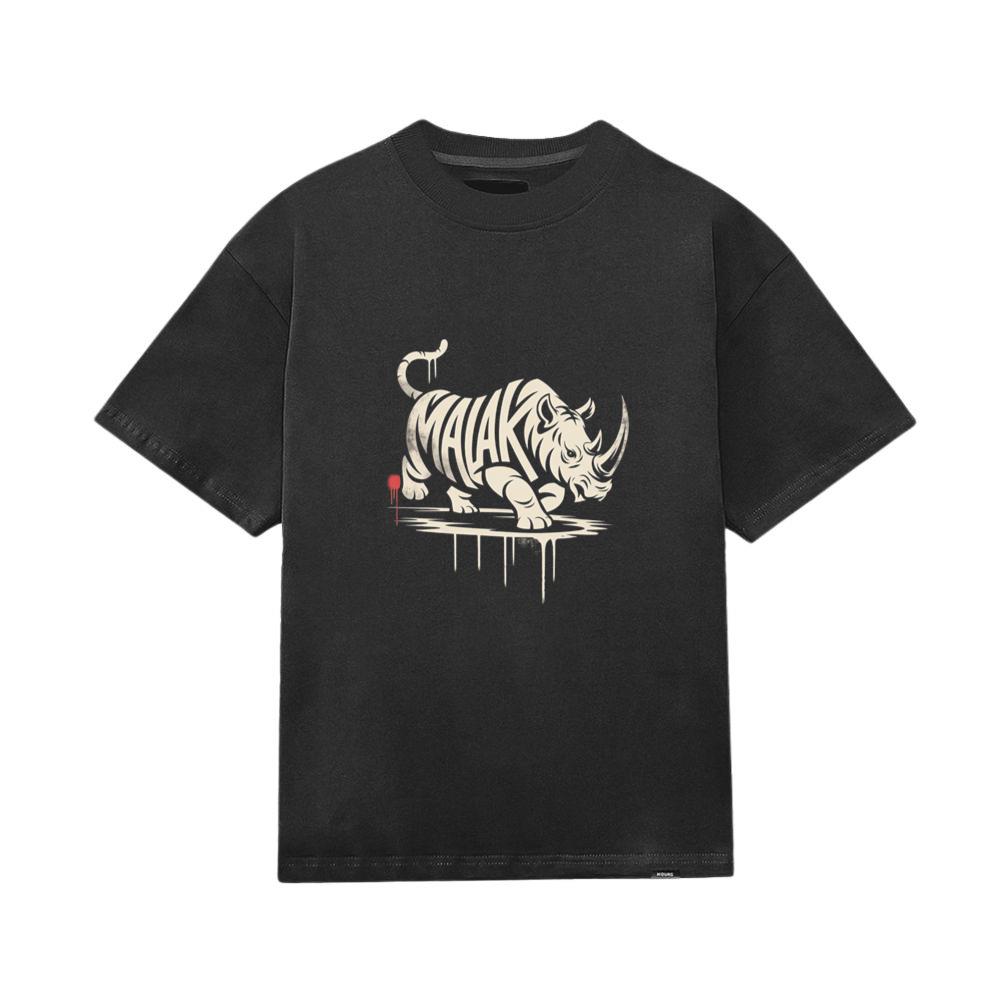 Malak Rhino Retro Horror Graphic T-Shirt - Image 4