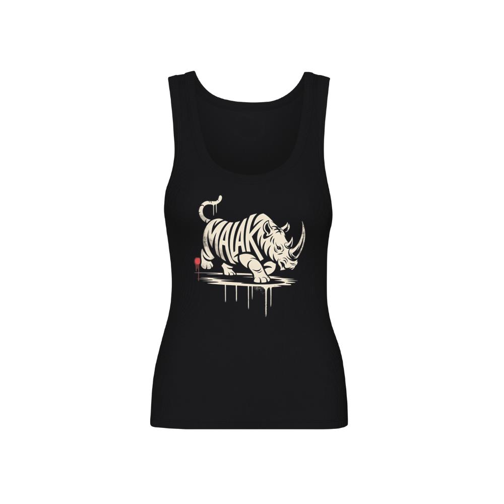 Malak Rhino Retro Horror Graphic Tank Top