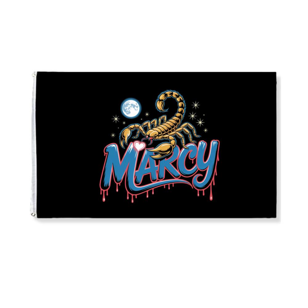 Marcy Scorpion Moon Retro Graphic Design Flag