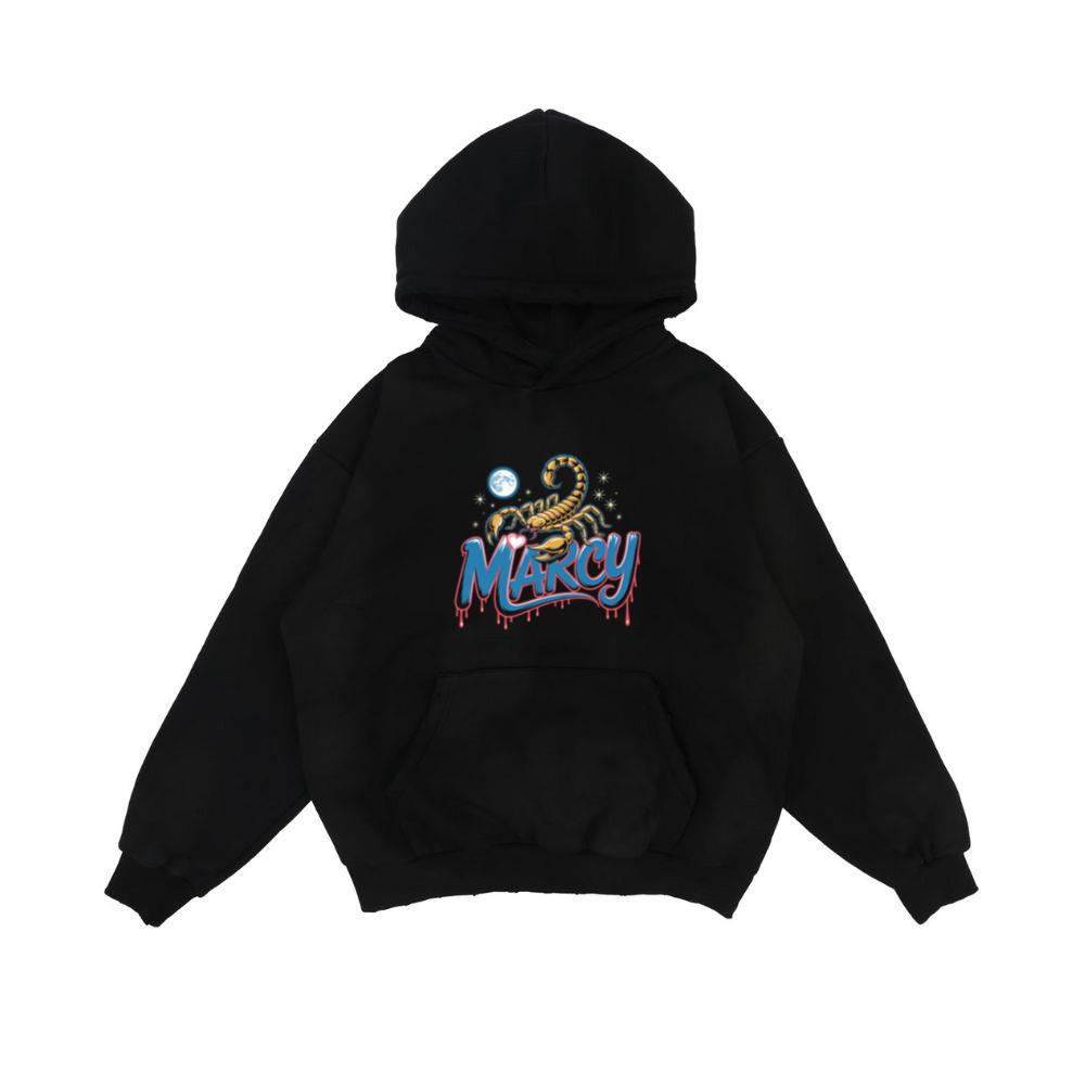 Marcy Scorpion Moon Retro Graphic Design Hoodie