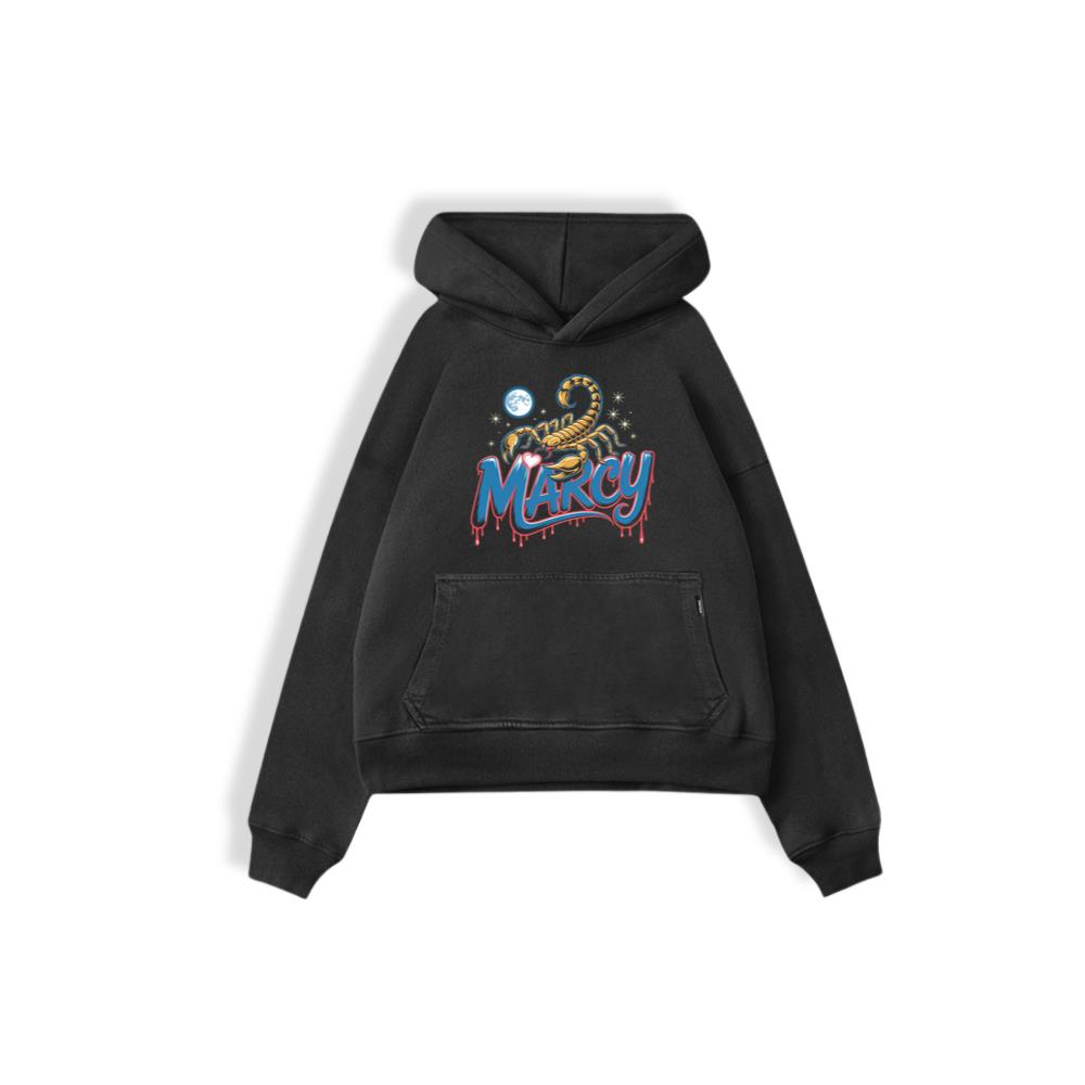 Marcy Scorpion Moon Retro Graphic Design Hoodie