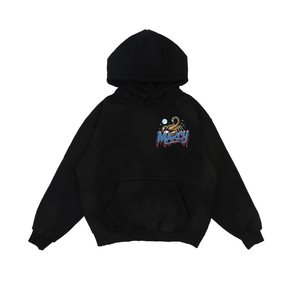Marcy Scorpion Moon Retro Graphic Design Hoodie