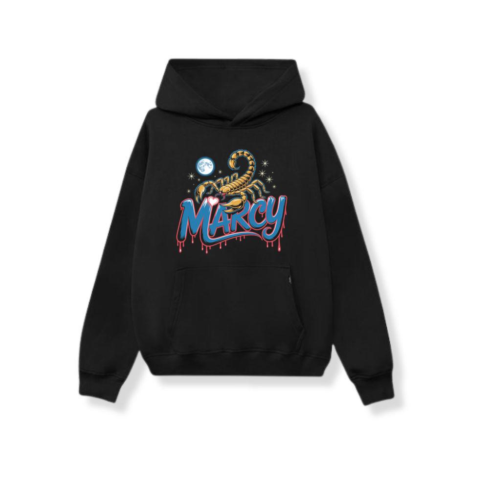 Marcy Scorpion Moon Retro Graphic Design Hoodie