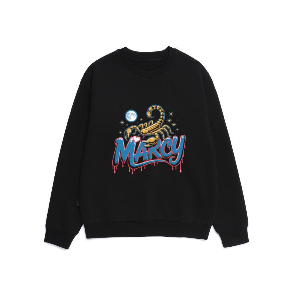 Marcy Scorpion Moon Retro Graphic Design Sweatshirt