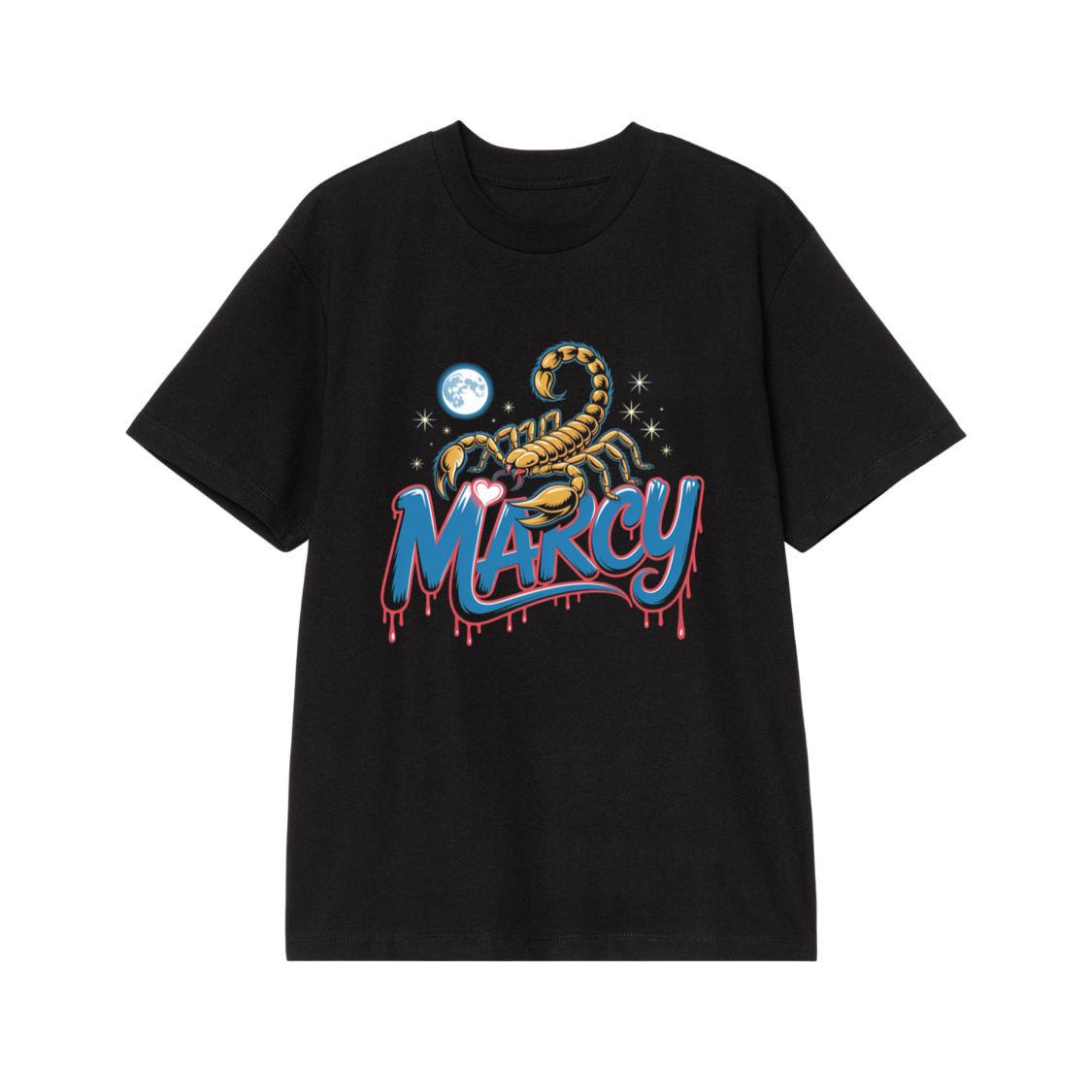 Marcy Scorpion Moon Retro Graphic Design T-Shirt