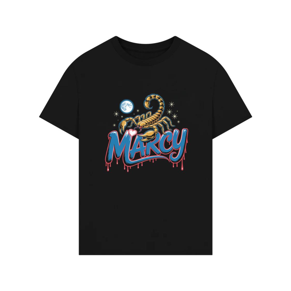 Marcy Scorpion Moon Retro Graphic Design T-Shirt