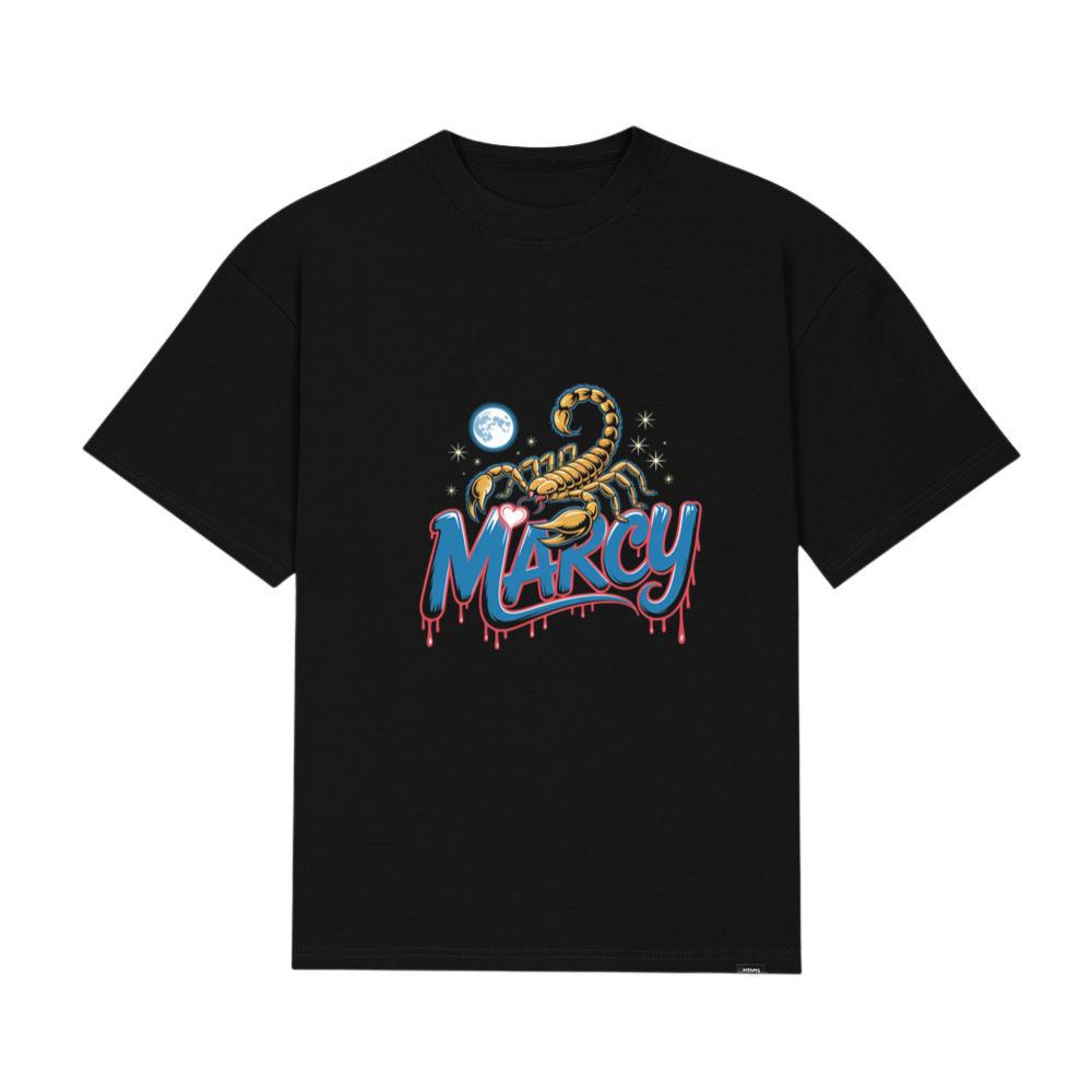 Marcy Scorpion Moon Retro Graphic Design T-Shirt
