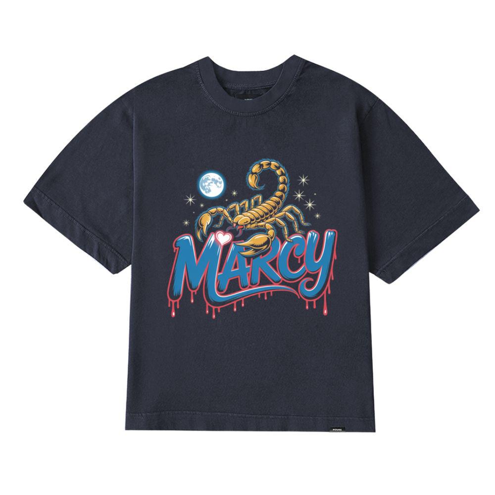 Marcy Scorpion Moon Retro Graphic Design T-Shirt - Image 2