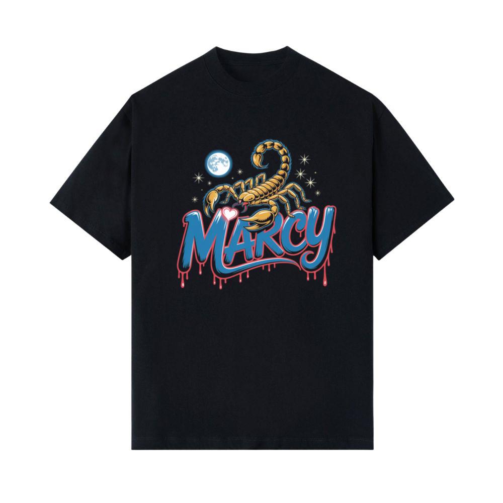Marcy Scorpion Moon Retro Graphic Design T-Shirts