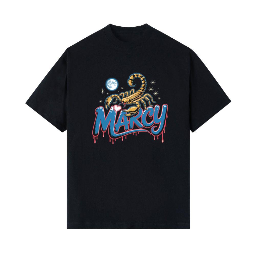 Marcy Scorpion Moon Retro Graphic Design T-Shirts
