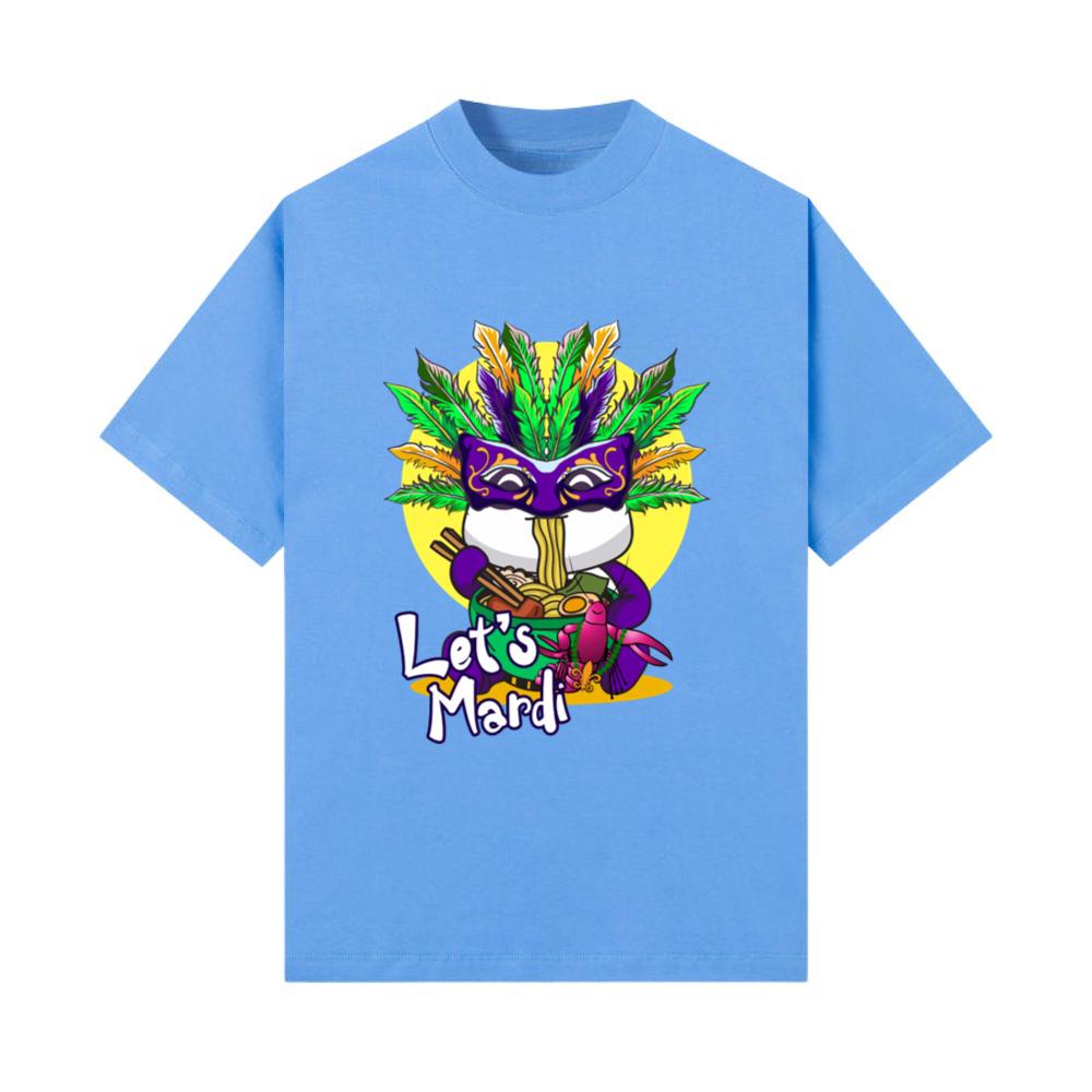 Mardi Gras Funny Animals Panda With Ramen Noodles T-Shirt