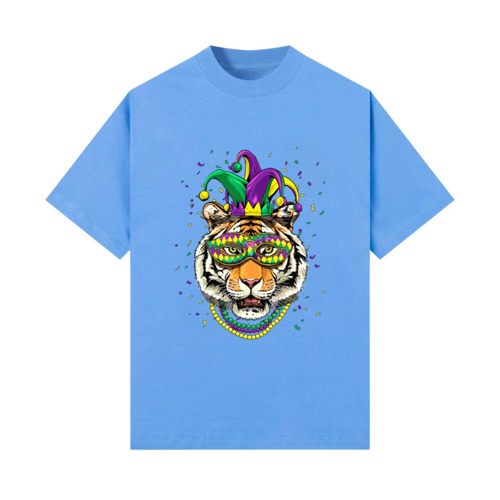 Mardi Gras Party Carnival Jester Tiger Animal Tig T-Shirt