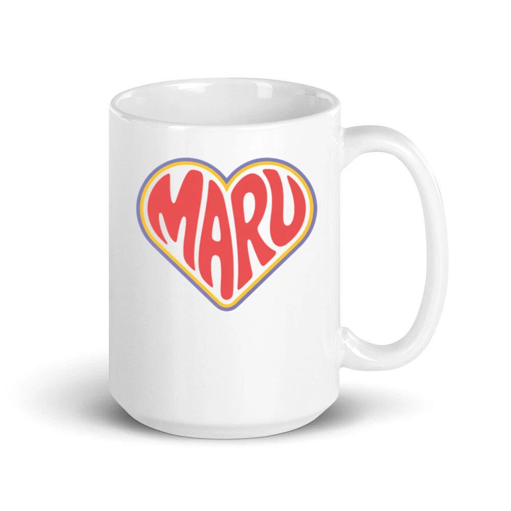 Maru Retro Heart Graphic Mug