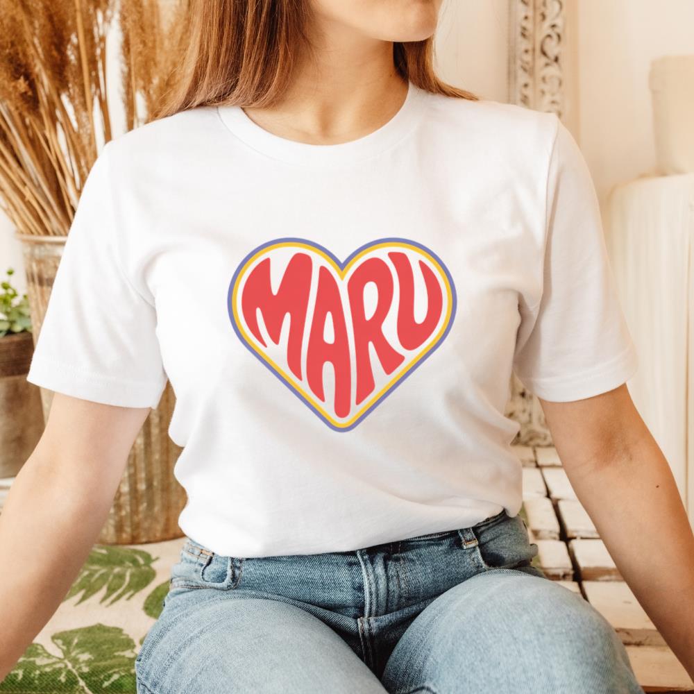 Maru Retro Heart Graphic T-Shirt