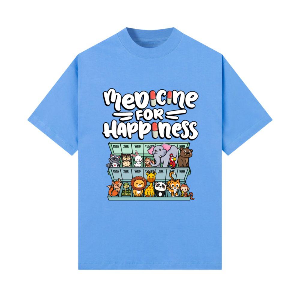 Medicine For Happiness Cute Zoo Wildlife Animals T-Shirt