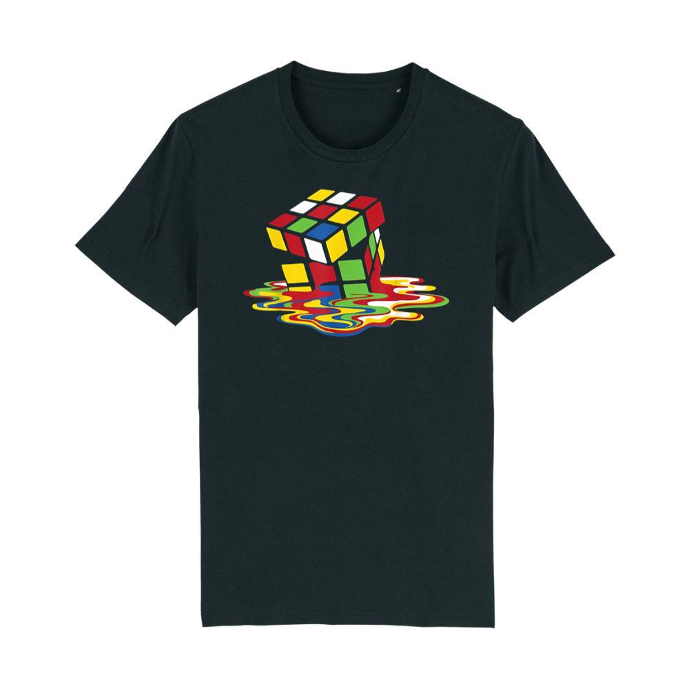 Melting Cube Funny Retro Gaming Rubik Puzzle Nerd Geek Gift T-Shirt