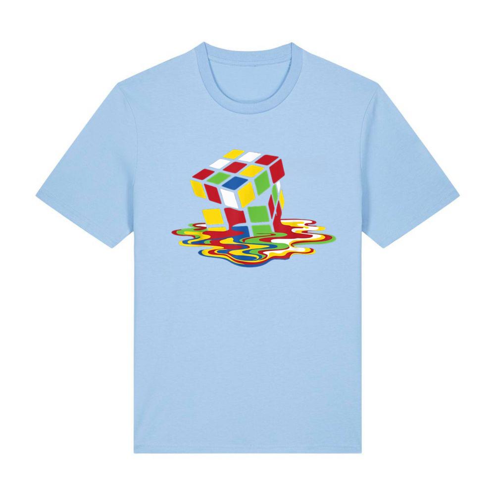 Melting Cube Funny Retro Gaming Rubik Puzzle Nerd Geek Gift T-Shirt