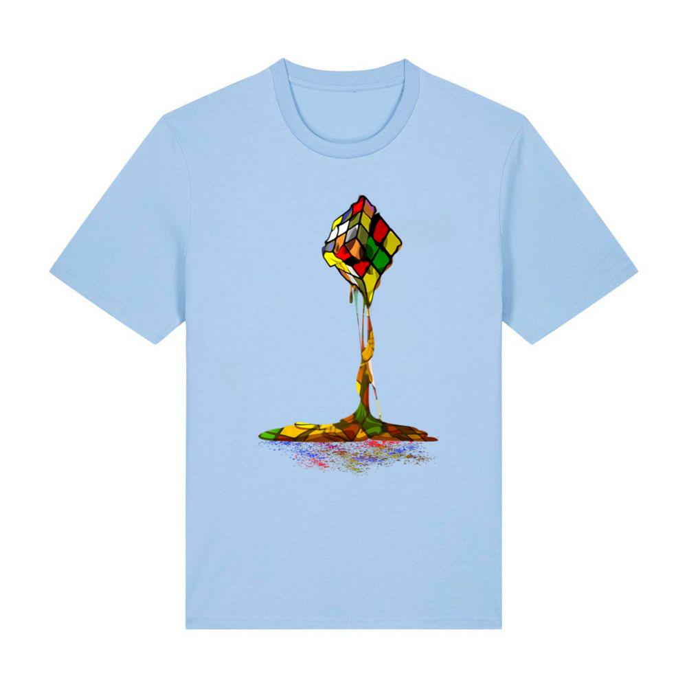 Melting Puzzle Cube Retro Speed Cubing 80's Vintage Toy T-Shirt (1)