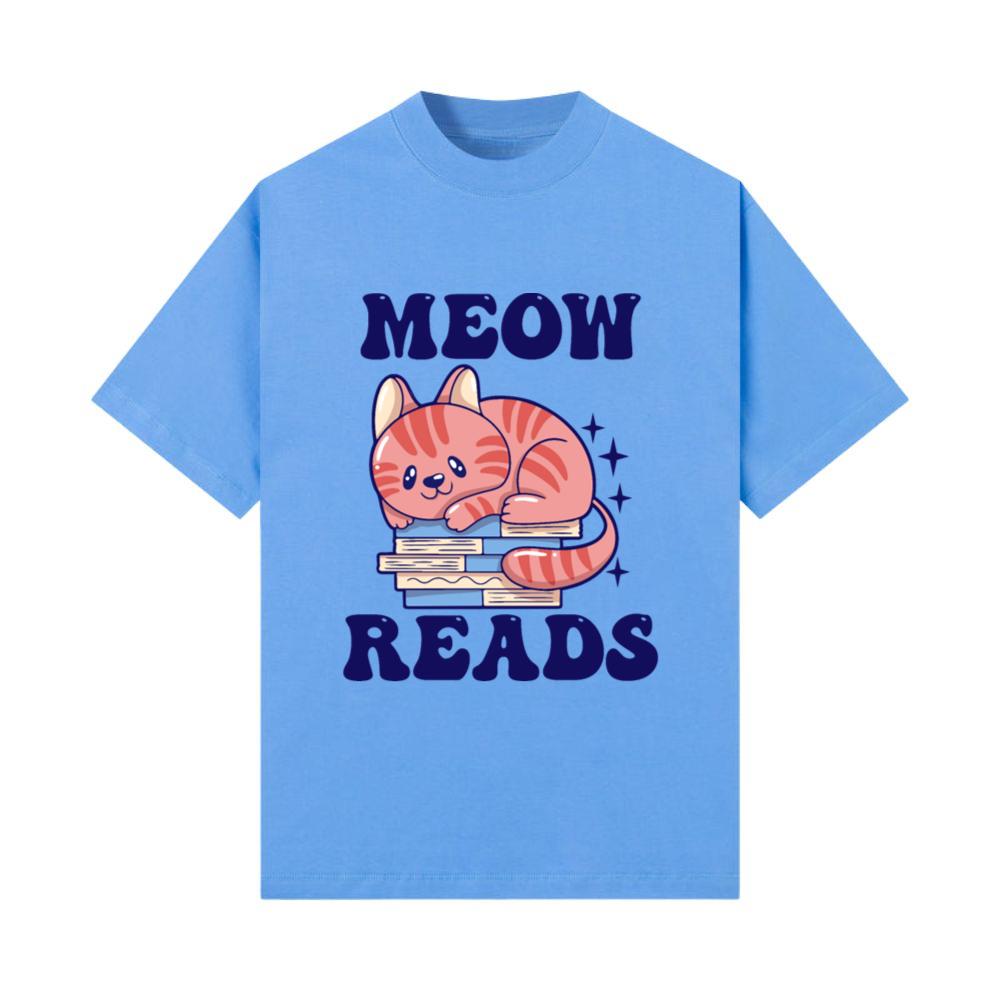 Meowreads Cat Pets Animal and Books Reading Lover T-Shirt