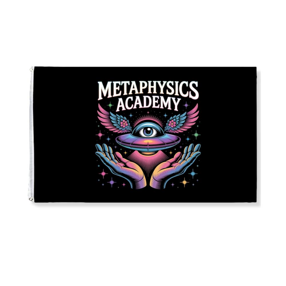 Metaphysics Academy All Seeing Eye Retro Graphic Flat