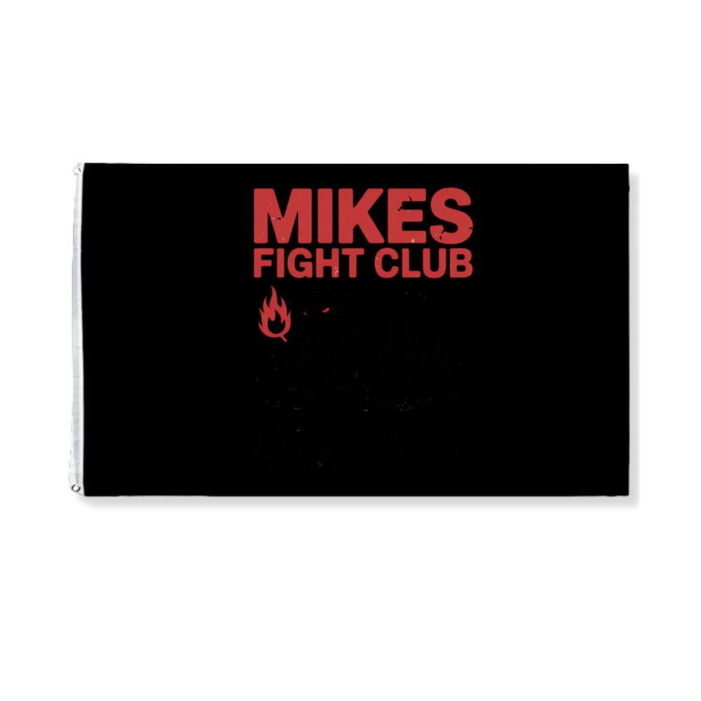 Mikes Fight Club Tiger Retro Martial Arts Design Flag
