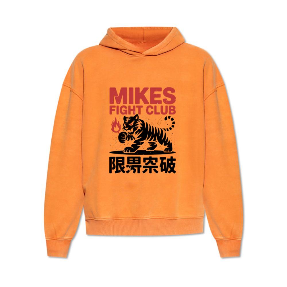Mikes Fight Club Tiger Retro Martial Arts Design Hoodie