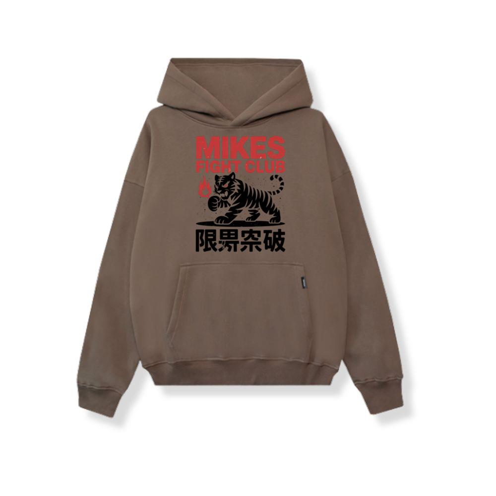 Mikes Fight Club Tiger Retro Martial Arts Design Hoodie