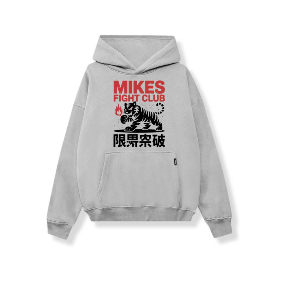 Mikes Fight Club Tiger Retro Martial Arts Design Hoodie