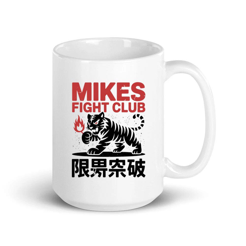 Mikes Fight Club Tiger Retro Martial Arts Design Mug