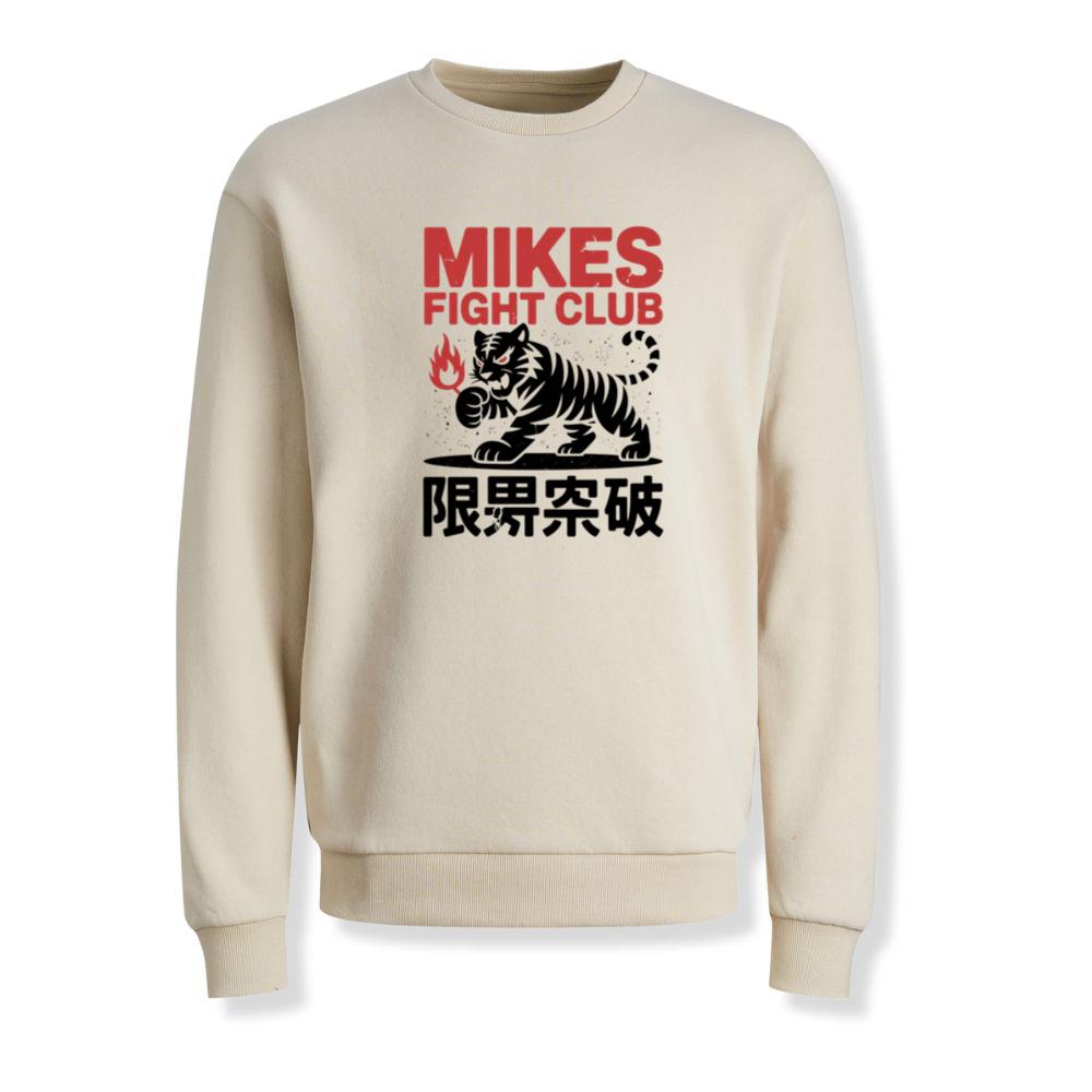 Mikes Fight Club Tiger Retro Martial Arts Design Sweatshirt - Image 2