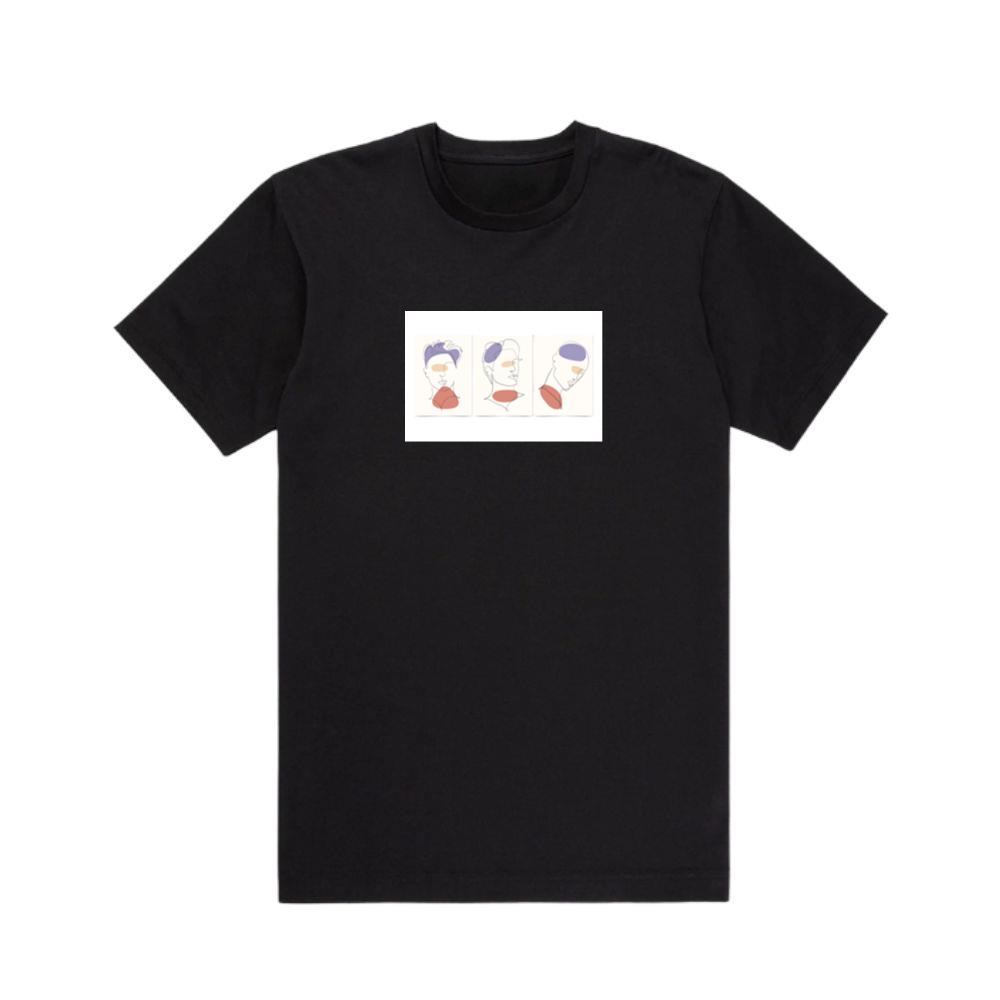 Minimalist Male Face Triptych T-Shirts