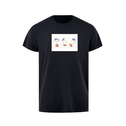 Minimalist Male Face Triptych T-Shirts