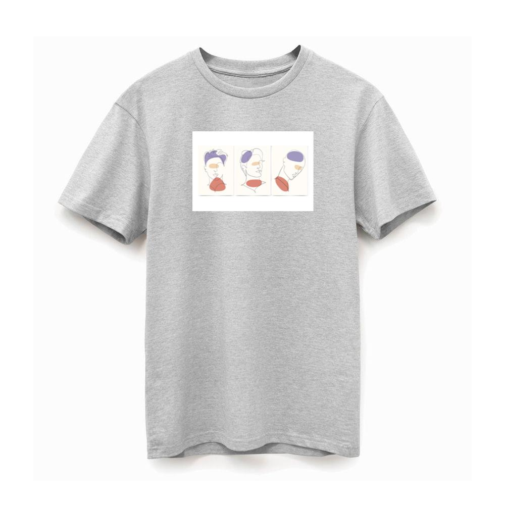 Minimalist Male Face Triptych T-Shirts