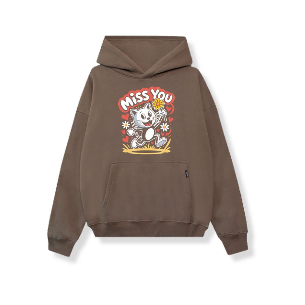 Miss You Skeleton Cat Retro Cute Graphic Hoodies 2