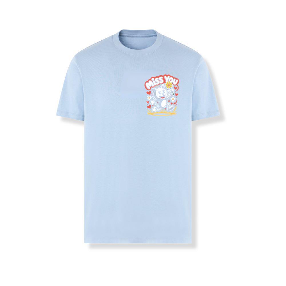 Miss You Skeleton Cat Retro Cute Graphic T-Shirts