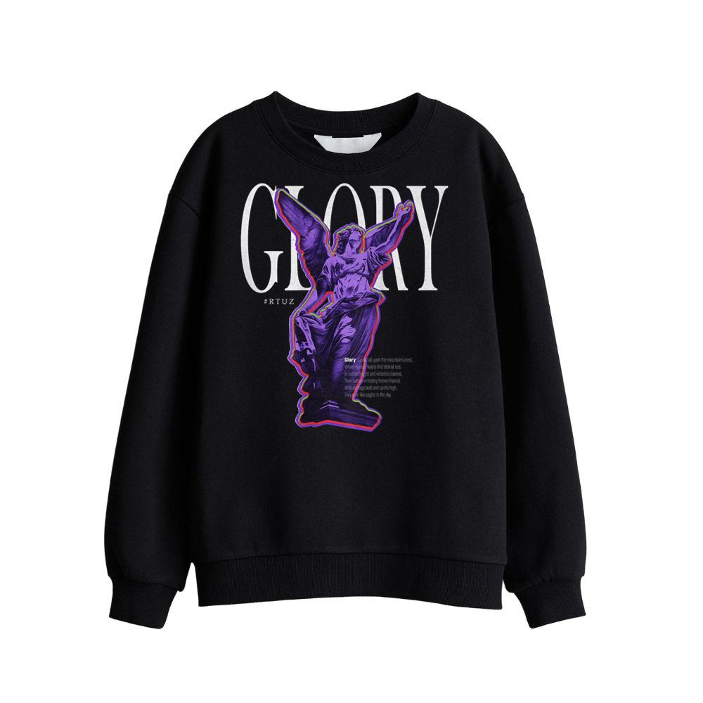 Modern hip hop vintage Angel urban back print streetwear T-Shirt, Small (1) Sweatshirt
