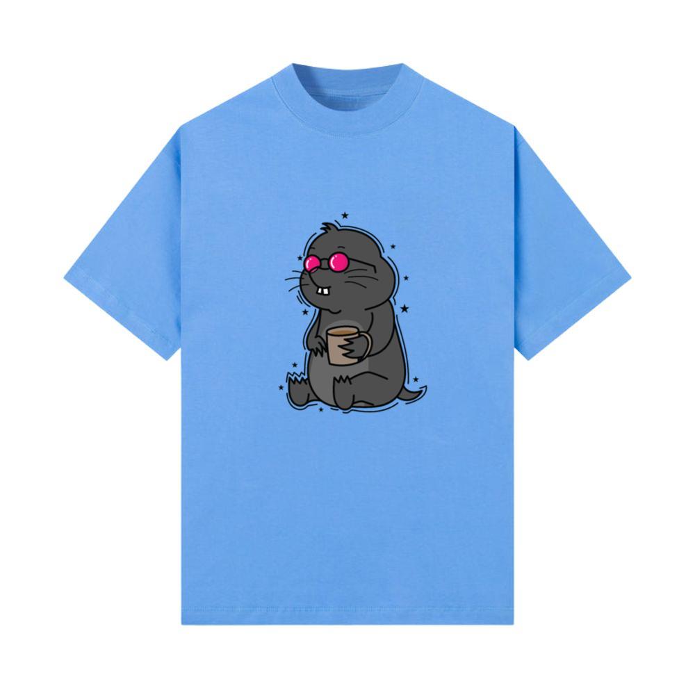 Mole drinking Coffee Animal Mound T-Shirt