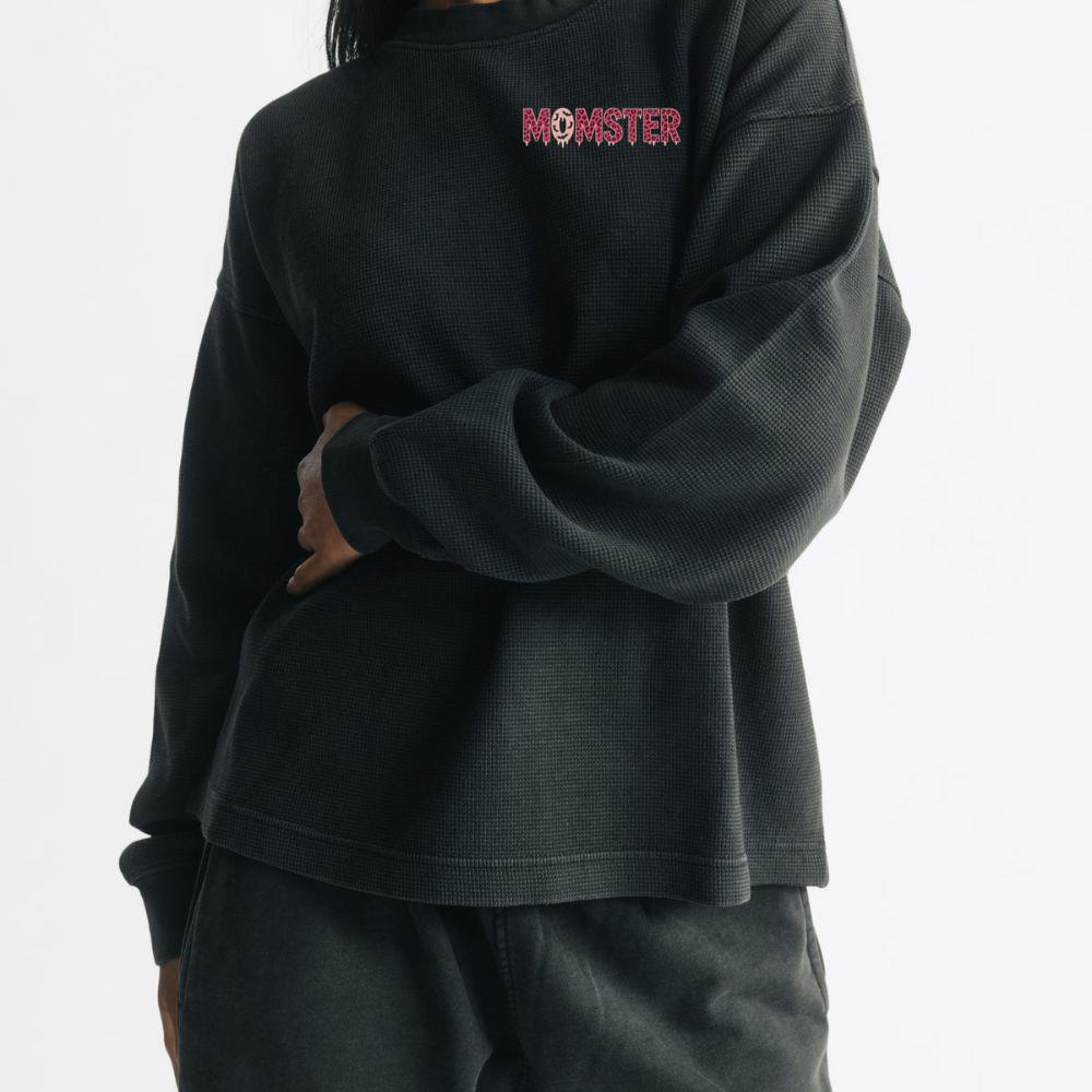 Momster Funny Halloween Retro Cartoon Design Sweatshirt