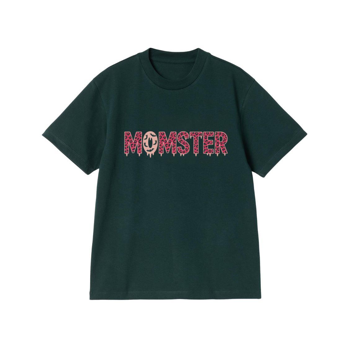 Momster Funny Halloween Retro Cartoon Design T-Shirt - Image 2