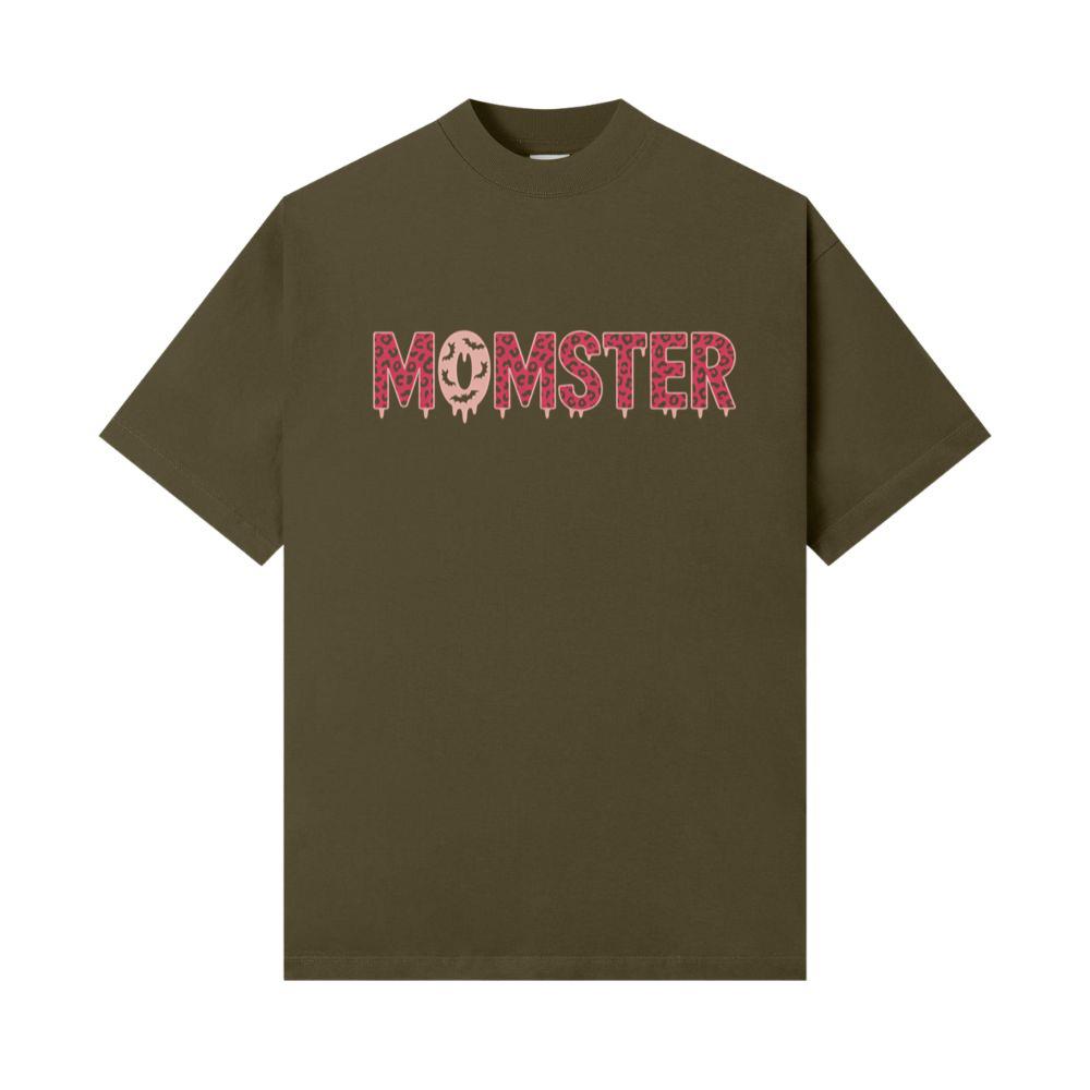 Momster Funny Halloween Retro Cartoon Design T-Shirt - Image 2