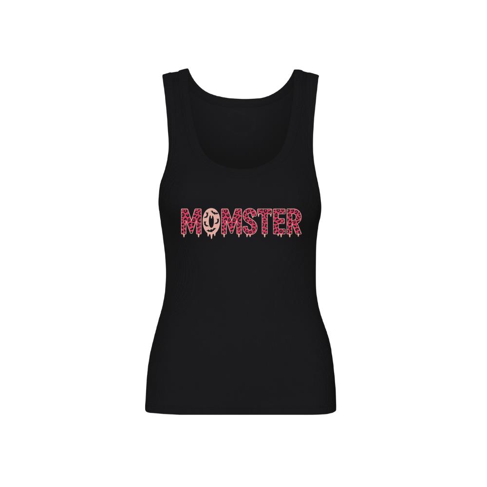 Momster Funny Halloween Retro Cartoon Design Tank Top