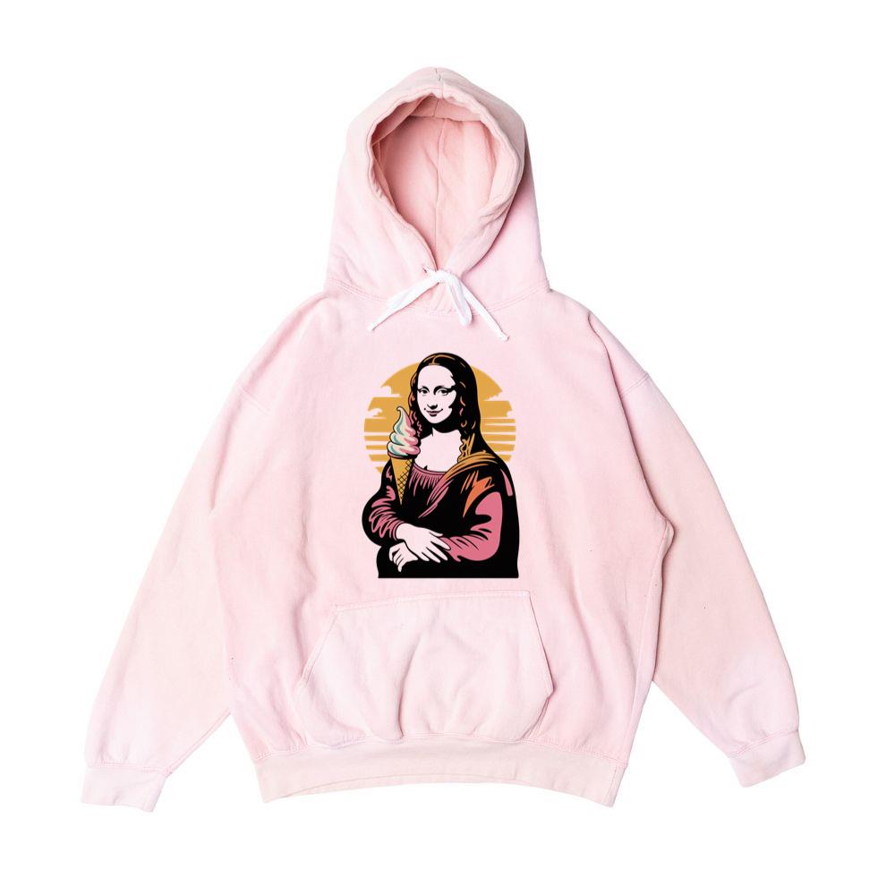 Mona Licked A Funny Mona Lisa Ice Cream Parody Hoodie