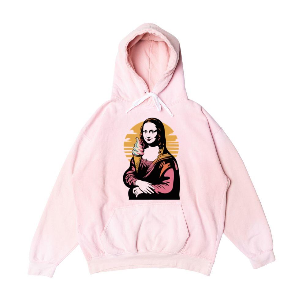 Mona Licked A Funny Mona Lisa Ice Cream Parody Hoodies